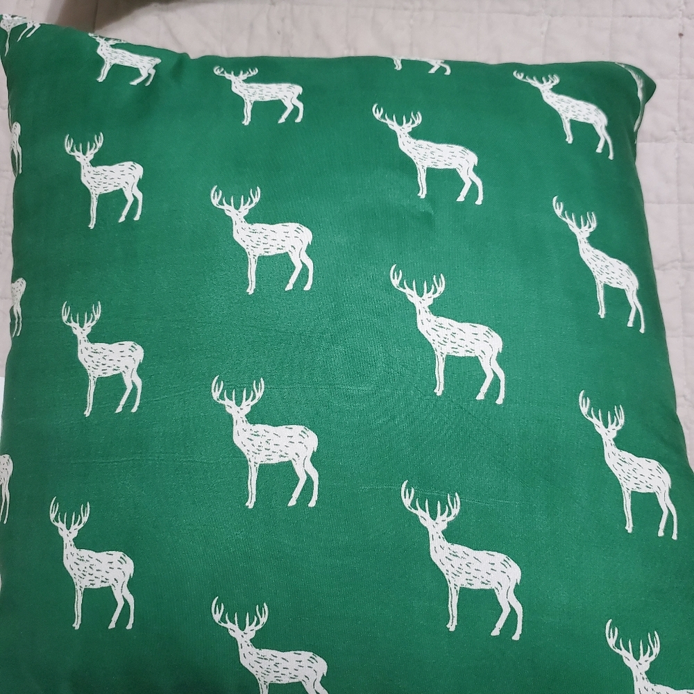 Set of TWO Decorative Deer Themed Pillows